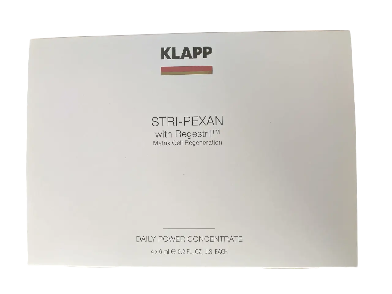 Klapp Stri-Pexan Daily Power Concentrate Pack (4 x 6 ml) Verpackung