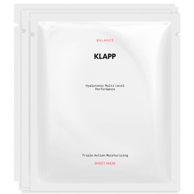 Klapp Hyaluronic Multi Level Performance Triple Action Moisturizing Sheet Mask 3 Stück