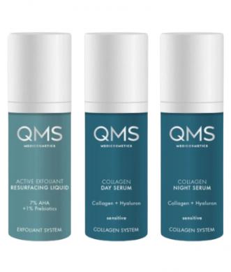 QMS Medicosmetics Collagen + Exfoliant Set Sensitive 3x30 ml